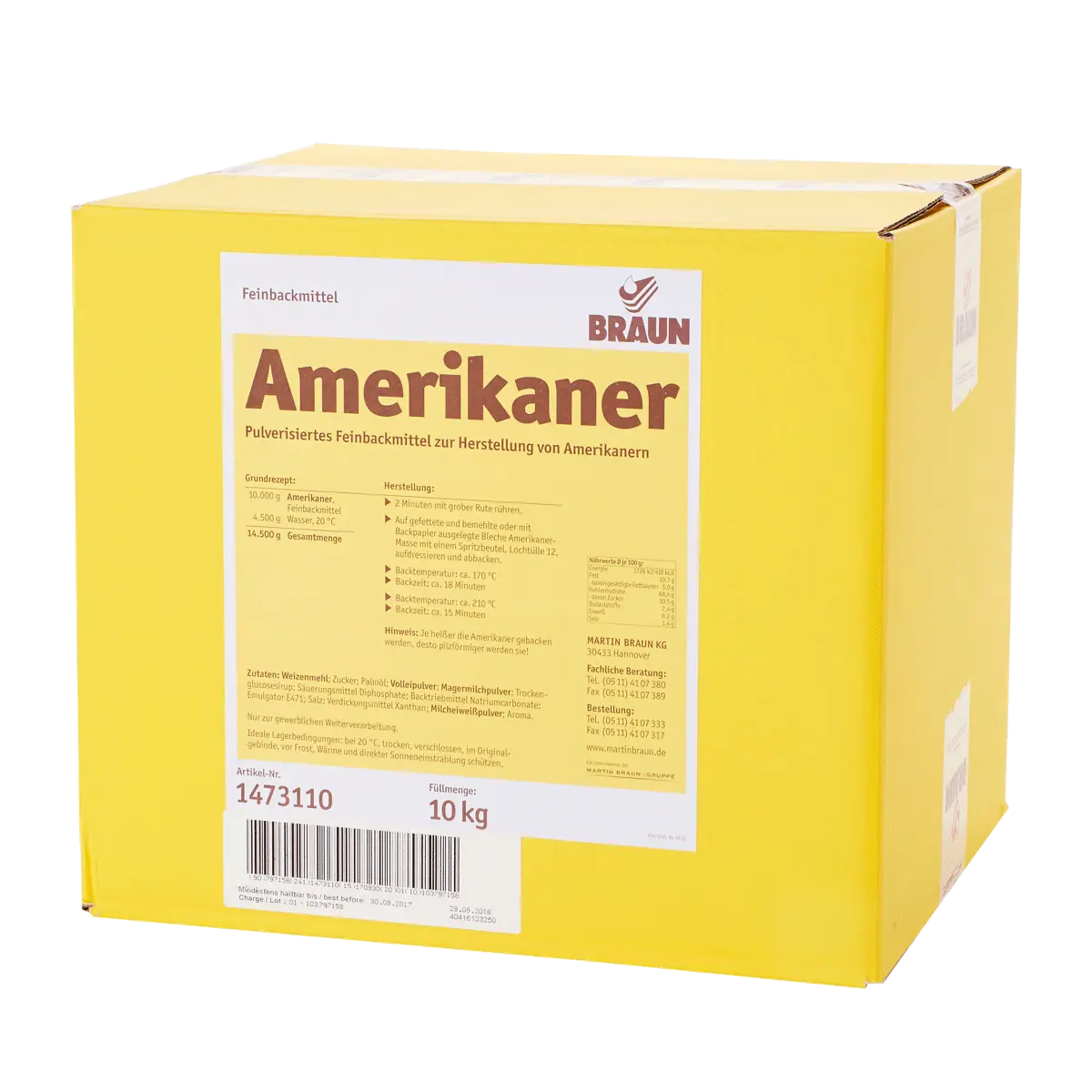 Verpackung von Amerikaner-Mix für Bäckerei und Konditorei