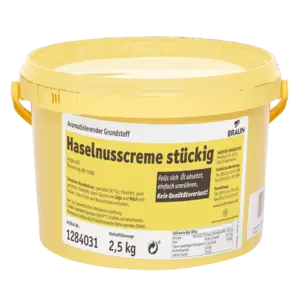 Bild von Haselnusscreme, stückig für Bäckerei, Konditorei, Gastronomie und Eisdiele Bild von Haselnusscreme, stückig für Bäckerei, Konditorei, Gastronomie und Eisdiele