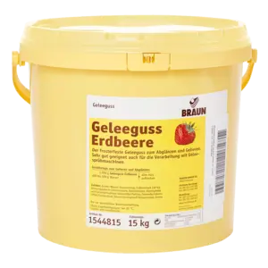 Bild von Geleeguss Erdbeere für Bäckerei, Konditorei, Gastronomie und Eisdiele Bild von Geleeguss Erdbeere für Bäckerei, Konditorei, Gastronomie und Eisdiele