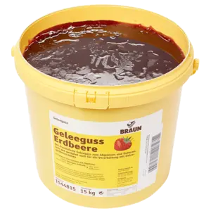 Bild von Geleeguss Erdbeere für Bäckerei, Konditorei, Gastronomie und Eisdiele Bild von Geleeguss Erdbeere für Bäckerei, Konditorei, Gastronomie und Eisdiele