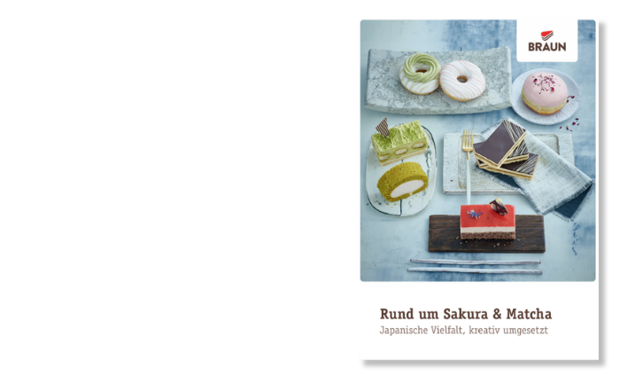 Rezeptheft-Cover Japan-Trend mit verschiedenen Gebäcken