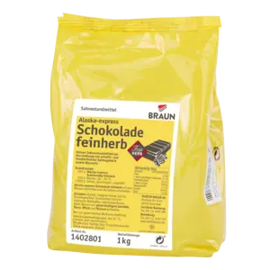 Bild von Alaska-express Schokolade Feinherb für Bäckerei, Konditorei, Gastronomie und Eisdiele Bild von Alaska-express Schokolade Feinherb für Bäckerei, Konditorei, Gastronomie und Eisdiele